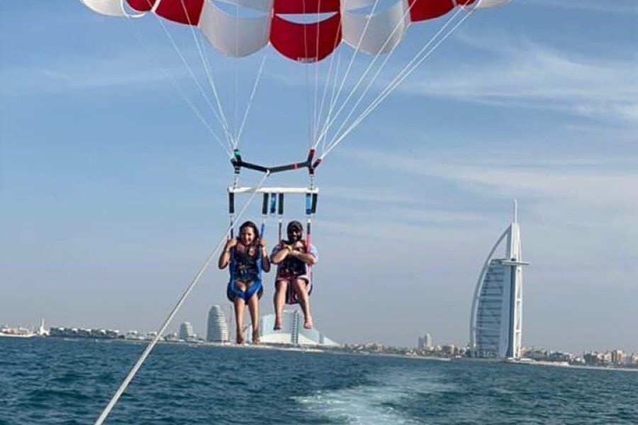 Soar Above the Waves with Jumeirah 3 Luxury Parasailing! 2 persons